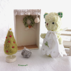 ＊楽しみに待つBear ～Merry Christmas Set とベンチ＊ 4枚目の画像