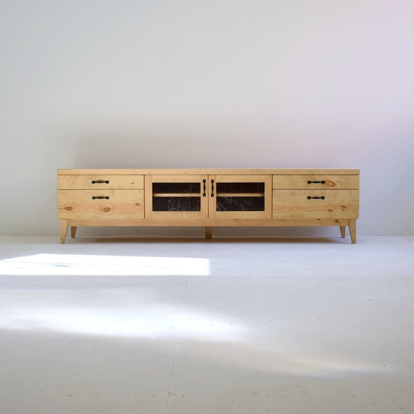 幅180cm テレビ台 TV180-3 突き板＋無垢 