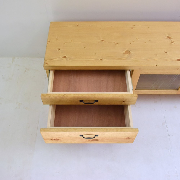 幅180cm テレビ台 TV180-3 突き板＋無垢 