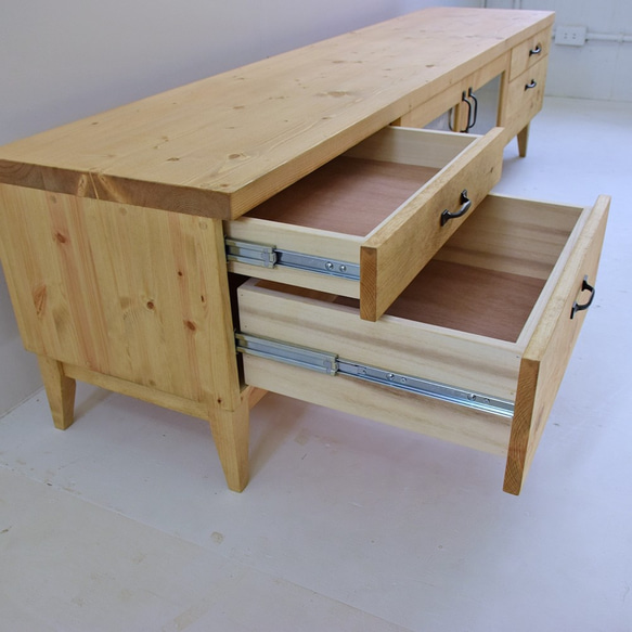 幅180cm テレビ台 TV180-3 突き板＋無垢 