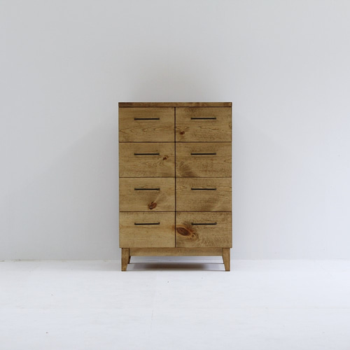 1-2週間前後の発送】幅60cm 引き出し収納 DR60-3 突き板＋無垢