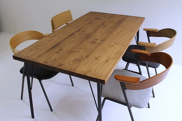 150×80cm アイアン ダイニングテーブル Dt-ir-150 4枚目の画像