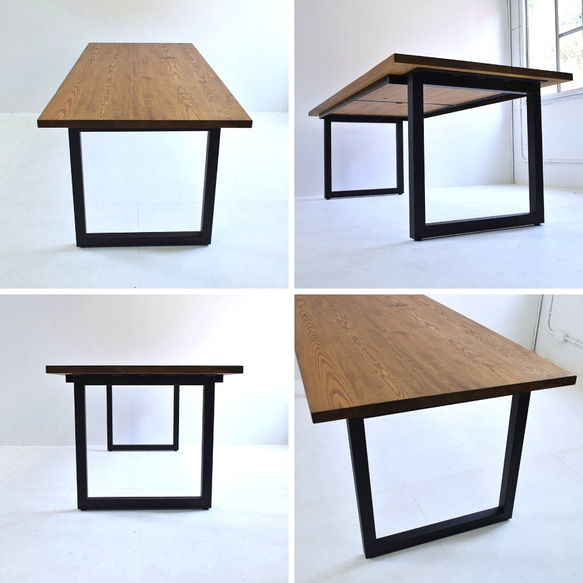 150×80cm アイアン ダイニングテーブル Dt-ir-square-150 3枚目の画像