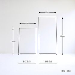 アイアンハンガーラック Sサイズ 高さ110cm 幅58cm hr1-2【オーダーサイズ不可】 3枚目の画像