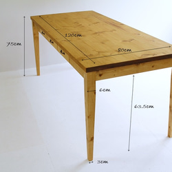 120×80cm ダイニングテーブル 引き出し6杯　DT-S-D-120 6枚目の画像