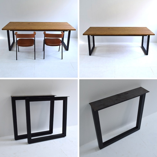 120×80cm アイアン ダイニングテーブル Dt-ir-square-120