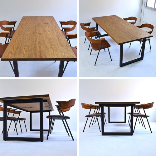 180×80cm アイアン ダイニングテーブル Dt-ir-square-180 ダイニング