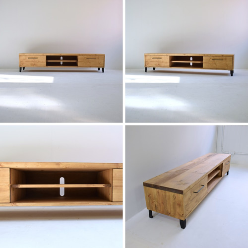 木製シンプルテレビ台幅180cm テレビ台 180 おしゃれ 無垢 木製 タモ ウォールナット テレビボード