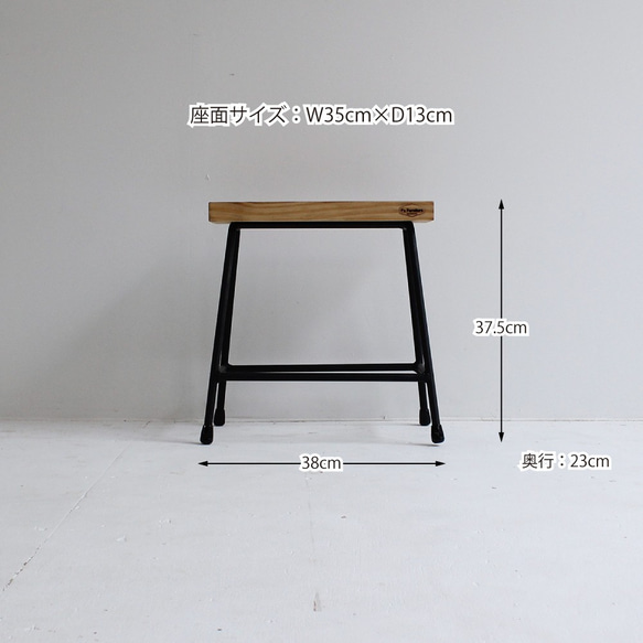 小さいアイアンスツール　玄関椅子　サイドテーブル　Sサイズ　Stool21 5枚目の画像