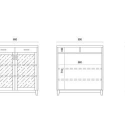 そらまめ様　幅90cm キャビネット MC90-1 7枚目の画像