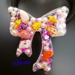 ヘアゴム うさぎ ペンタス ワイヤープランツ 押し花 レジン