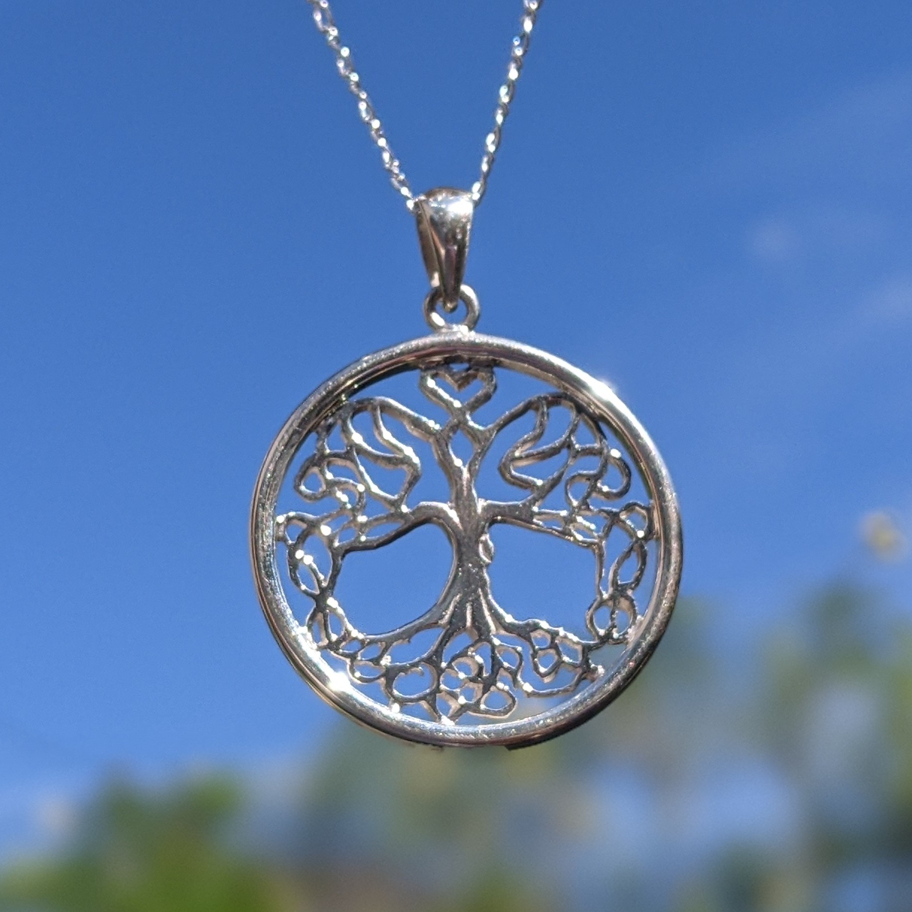 生命の樹ペンダント シルバー925 チェーン付き（Tree of life