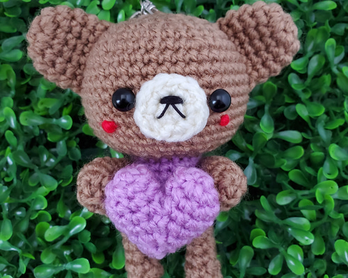 りんりん あみぐるみ くまさんのキーホルダー aa869781e69d90bbb2eb87dccd4fe9