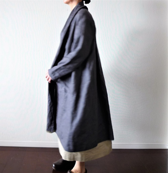 リネンコート グレー(春夏秋) コート Atelier Raco 通販 9994514