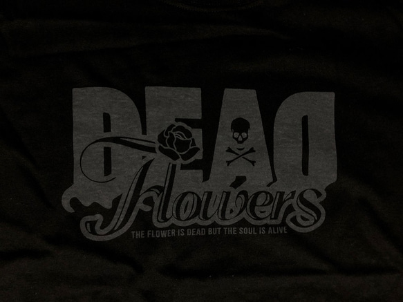 Flowers Tシャツ ブラック  グレー【U-10CBGR】 4枚目の画像