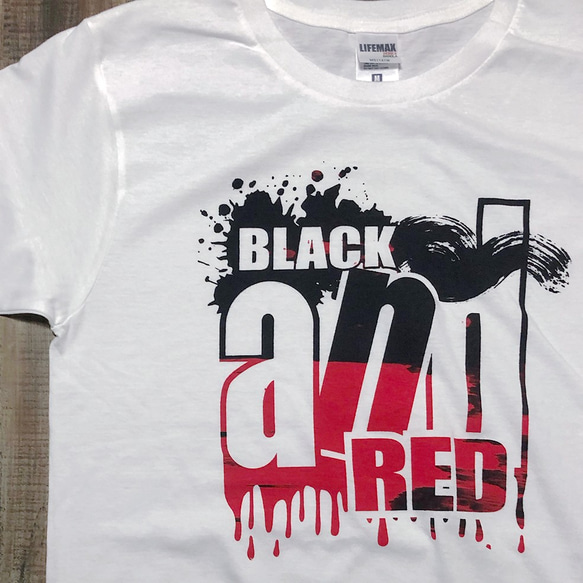 BLACK and RED tシャツ ホワイト M 2枚目の画像