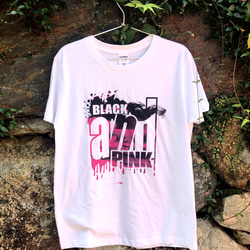 BLACK and PINK tシャツ ホワイト M 1枚目の画像