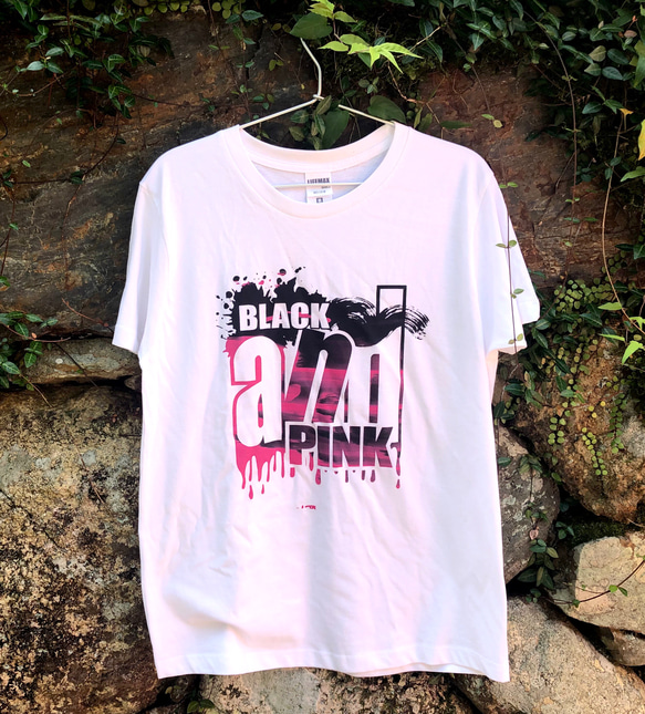 BLACK and PINK tシャツ ホワイト M 1枚目の画像