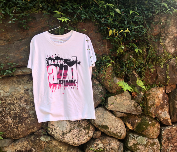 BLACK and PINK tシャツ ホワイト M 3枚目の画像