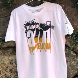 BLACK and YELLOW tシャツ ホワイト M 4枚目の画像
