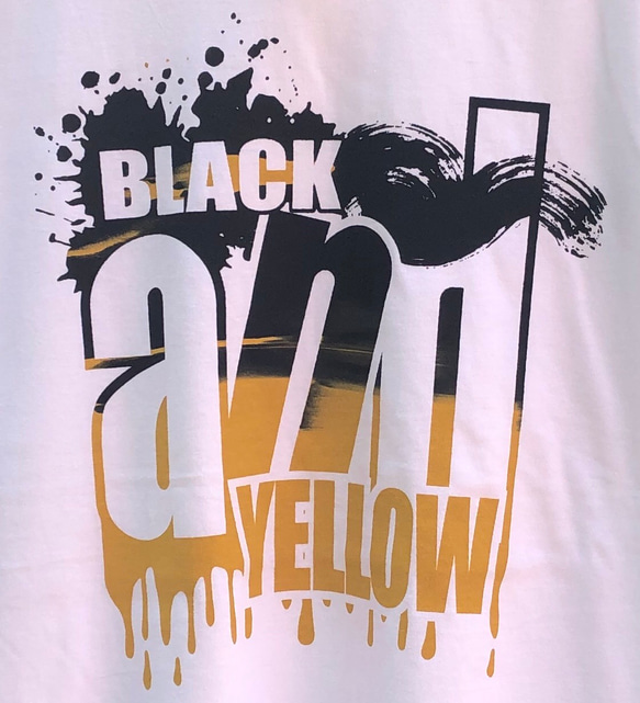 BLACK and YELLOW tシャツ ホワイト M 5枚目の画像