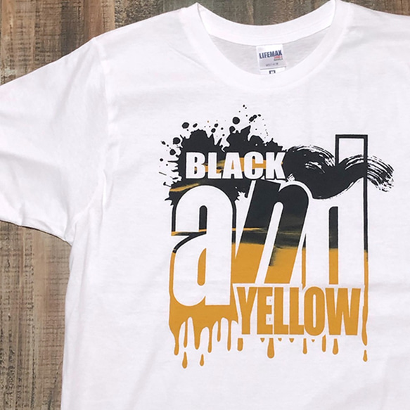 BLACK and YELLOW tシャツ ホワイト M 2枚目の画像