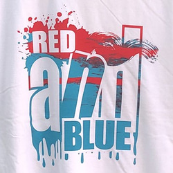 RED and BLUE tシャツ ホワイト M 2枚目の画像