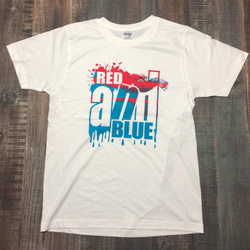 RED and BLUE tシャツ ホワイト M 4枚目の画像