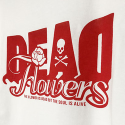 Flowers Tシャツ ホワイト レッド【U-7CWR】 3枚目の画像