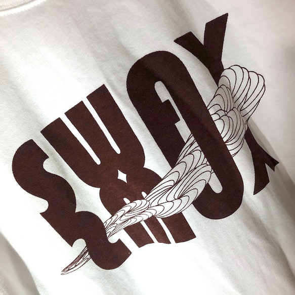 SWAY Tシャツ ホワイト ダークブラウン 【U-5CWDB】 5枚目の画像