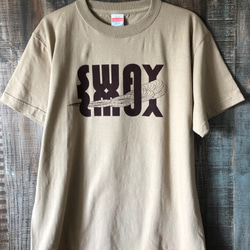 SWAY Tシャツ サンドカーキ ダークブラウン 【U-5CSKDB】 4枚目の画像