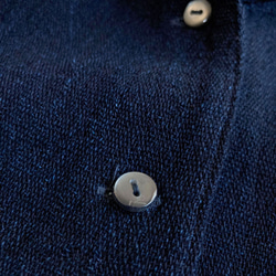 手織りコットンシャツブラウス【インディゴブルー】 7枚目の画像