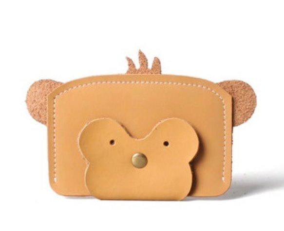 本革リアルレザー牛皮 動物 サル猿 モンキー コインケース 小銭入れ