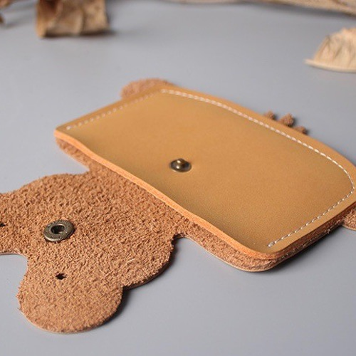 本革リアルレザー牛皮 動物 サル猿 モンキー コインケース 小銭入れ