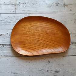 【期間値下げ】ワンプレート皿　欅　木のお皿　プレート　木製食器 1枚目の画像