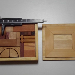 大人のミニチュア積み木　材料、概ね、欅と楓で、製作 2枚目の画像
