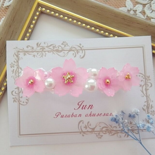 可愛い桜のバレッタ バレッタ プラバンアクセサリーJUN 通販