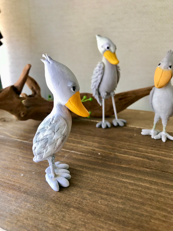 置くだけハシビロコウ（Clay）【受注制作】 1枚目の画像