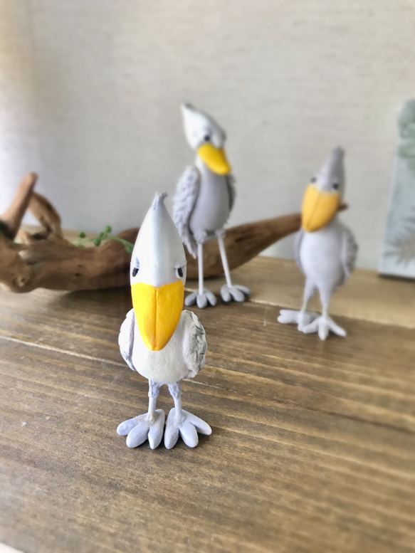 置くだけハシビロコウ（Clay）【受注制作】 4枚目の画像