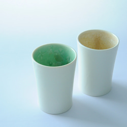 亜鉛結晶釉　ツツカップ（翠） 2枚目の画像