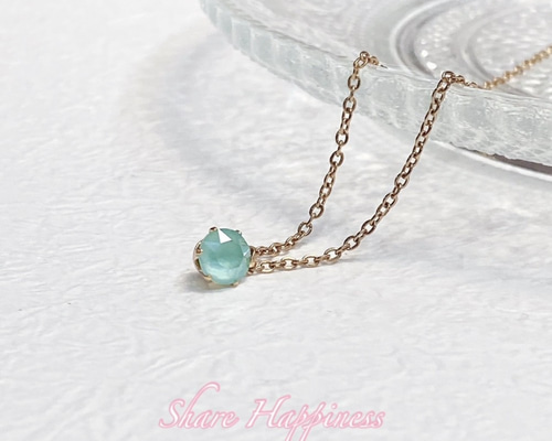 輝くスワロフスキー☆ミントグリーン ネックレス☆ アレルギー対応