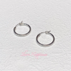 送料無料♡シンプル☆silver925☆フープピアス　20mm 3枚目の画像