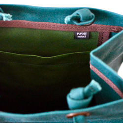 Folding bag(折りたたみ式バッグ) S size Col:dark green 2枚目の画像