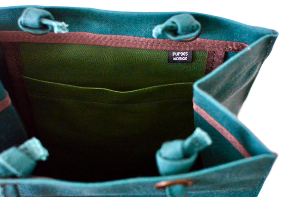 Folding bag(折りたたみ式バッグ) S size Col:dark green 2枚目の画像