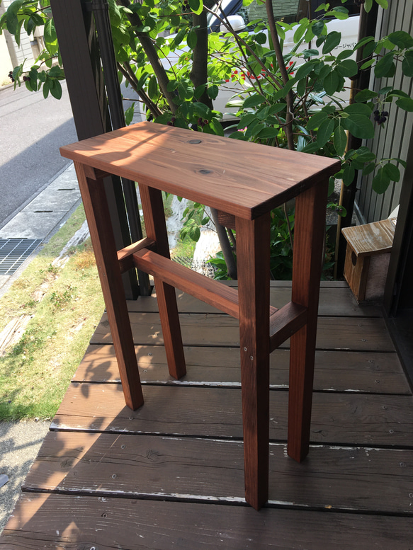 サイドテーブル・スツール（ハンドメイド） 無垢材 サイドテーブル スツール 花台/Solid Wood Side Table Stool