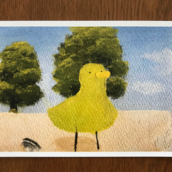 みどり色の鳥のポストカード(3枚セット) 1枚目の画像