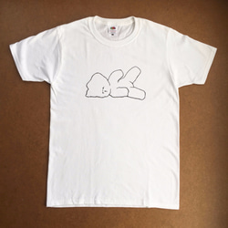 トリミング犬　Tシャツ　white   寝姿 2枚目の画像