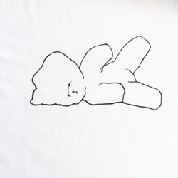 トリミング犬　Tシャツ　white   寝姿 5枚目の画像