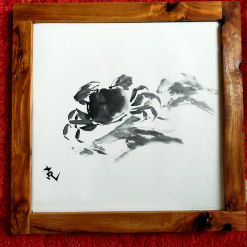 水墨画 荒井克典 「蟹」原画 絵画 KAMKAG 通販 9755885｜Creema
