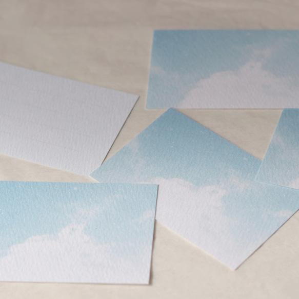 43:雪降る空のメッセージカード【5枚入り】 8枚目の画像